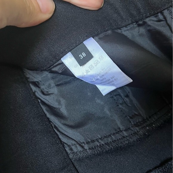 Joseph Crown Lambskin Leather Trimmed Stretch-Gabardine Pants in Black 6 - Picture 14 of 16